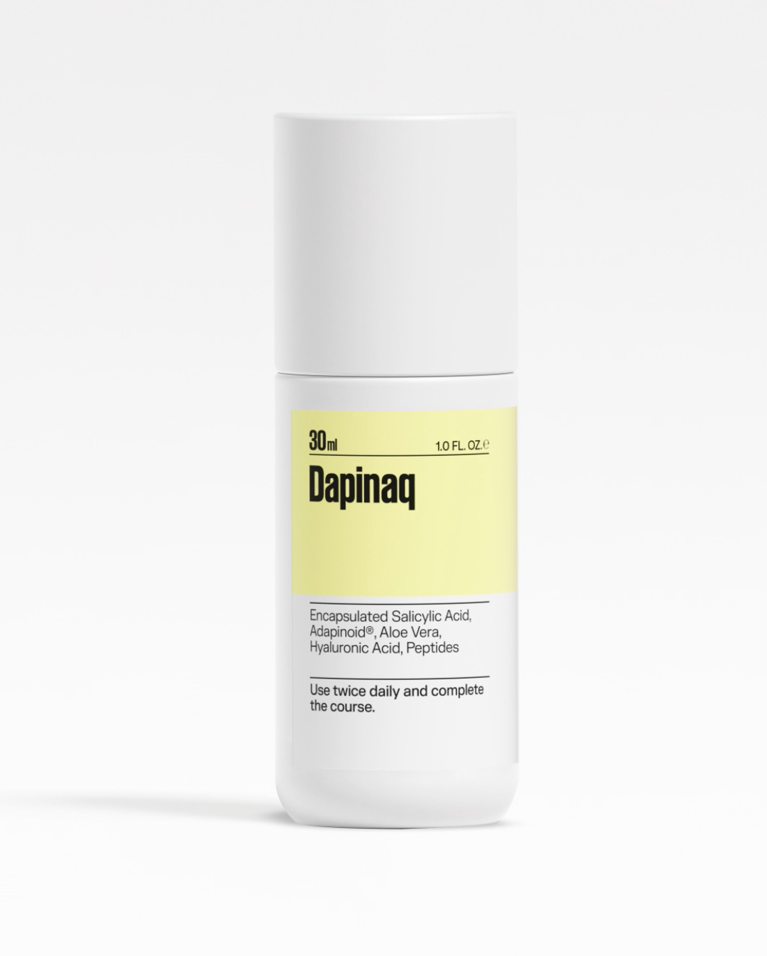 Product packaging — Dapinaq bottle with box